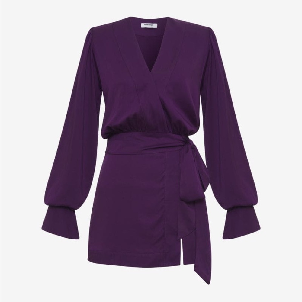 Rumored Rose Wrap Mini Dress - Picture 2 of 6